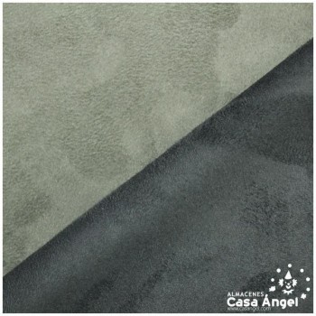 ANTELINA DE TAPICERÍA DOBLE CARA NEGRO Y ACERO SERIE NEBRASKA 140cm