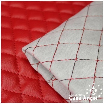 POLIPIEL ROJA ACOLCHADA A ROMBOS SERIE ARDOISE 140cm