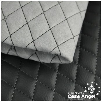 POLIPIEL GRIS OSCURA ACOLCHADA A ROMBOS SERIE ARDOISE 140cm