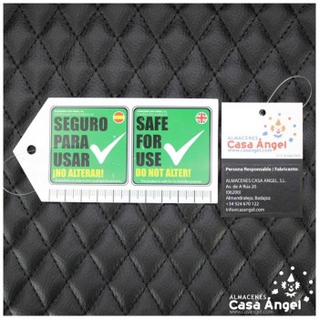 POLIPIEL NEGRA ACOLCHADA A ROMBOS SERIE ARDOISE 140cm