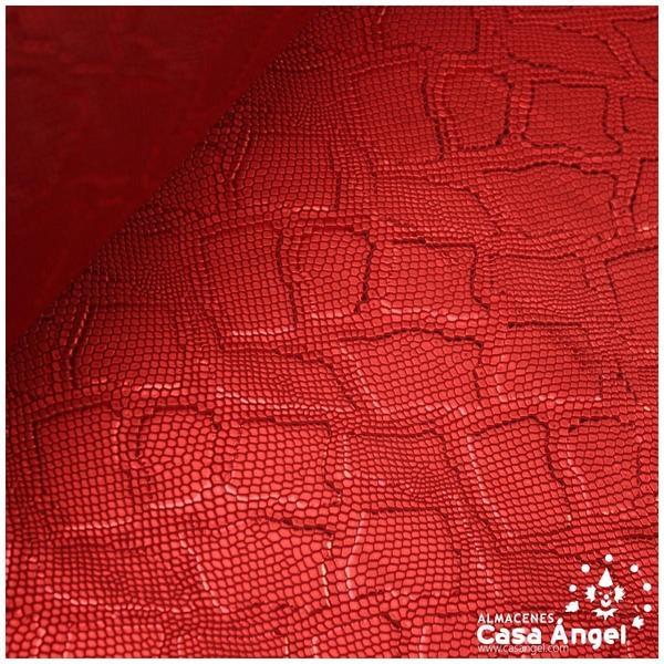 POLIPIEL DE SERPIENTE ROJO IMITACIÓN DE COBRA 140cm