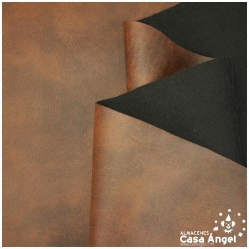 CUERO VEGANO MARRÓN BRUN CURTIDO SERIE SKORA 140cm