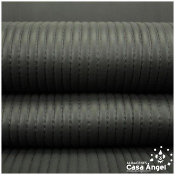 PIEL SINTÉTICA NEGRA DE ANTE ACANALADO SERIE GULAK 140cm