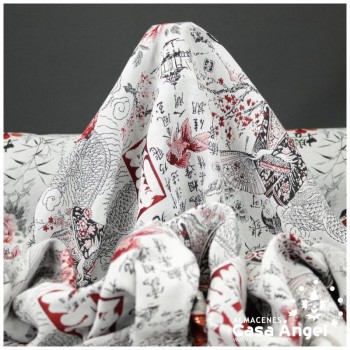 JACQUARD CON MOTIVOS JAPONESES KINAWA 150cm