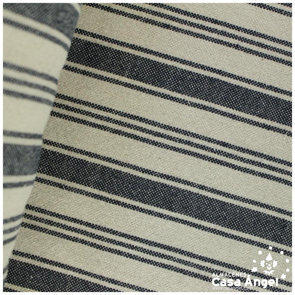 TEJIDO DE ALGODÓN A RAYAS ÍNDIGO SERIE TSUKI 150cm