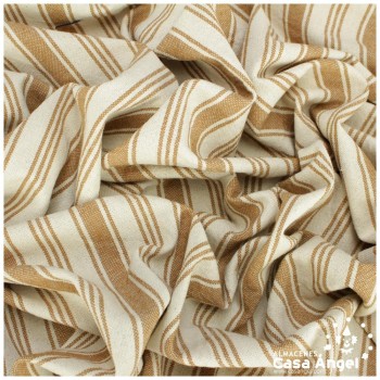 TEJIDO DE ALGODÓN A RAYAS PEANUT SERIE TSUKI 150cm