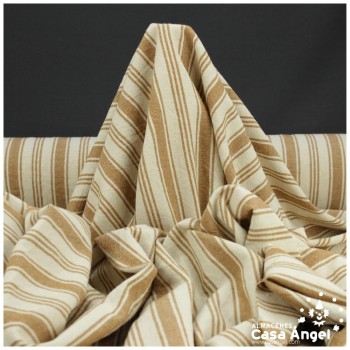 TEJIDO DE ALGODÓN A RAYAS PEANUT SERIE TSUKI 150cm