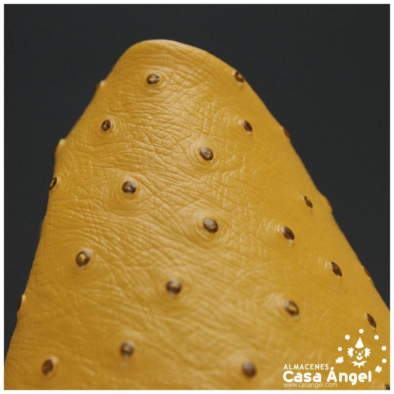 CUERO ARTIFICIAL DE AVESTRUZ AMARILLO CURRY SERIE CAMELUS 140cm