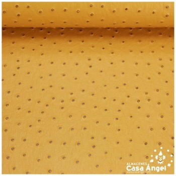 CUERO ARTIFICIAL DE AVESTRUZ AMARILLO CURRY SERIE CAMELUS 140cm