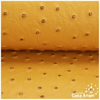 CUERO ARTIFICIAL DE AVESTRUZ AMARILLO CURRY SERIE CAMELUS 140cm