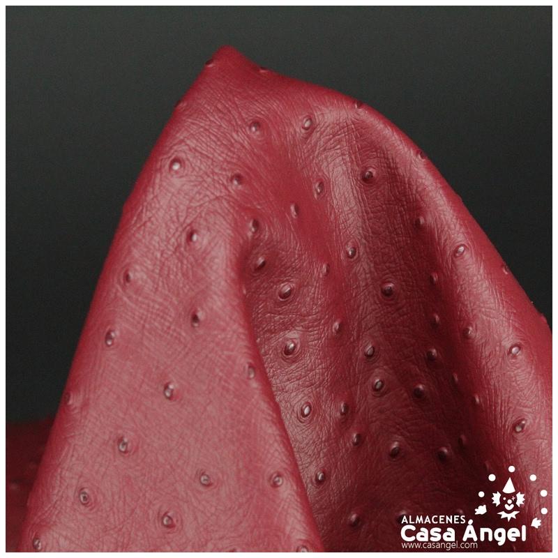 CUERO ARTIFICAL DE AVESTRUZ COLOR BURDEOS SERIE CAMELUS 140cm