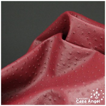 CUERO ARTIFICAL DE AVESTRUZ COLOR BURDEOS SERIE CAMELUS 140cm