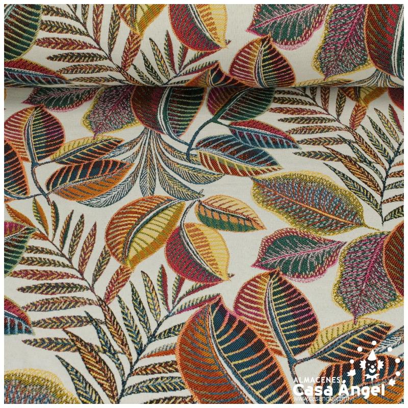 TEJIDO JACQUARD ESTAMPADO TROPICAL SERIE CACAO 140cm