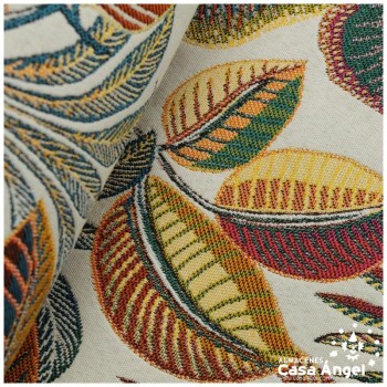 TEJIDO JACQUARD ESTAMPADO TROPICAL SERIE CACAO 140cm