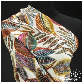 TEJIDO JACQUARD ESTAMPADO TROPICAL SERIE CACAO 140cm