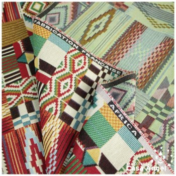 GOBELINO JACQUARD ÉTNICO MULTICOLOR 160cm