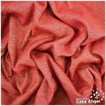 CHENILLA ROJA DE TAPICERÍA CON LÚREX DOBLE CARA SERIE ADRA 280cm