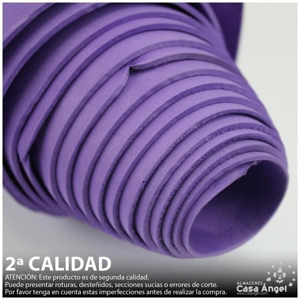 ROLLOS DE GOMA EVA MORADO CON TARA SEGUNDA CALIDAD PARA RECORTE 300x75cm