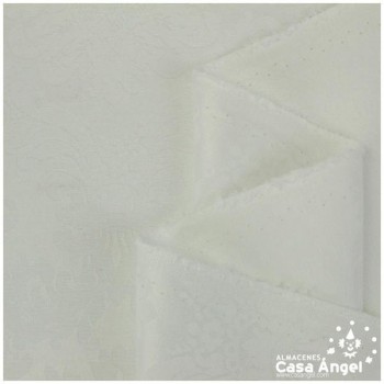 DAMASCO BLANCO DE BROCADO VICTORIANO SERIE MALAKA 280cm