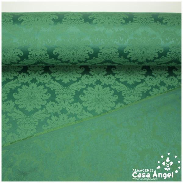 DAMASCO VERDE DE BROCADO VICTORIANO SERIE MALAKA 280cm