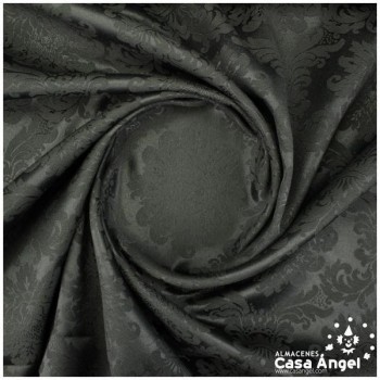 DAMASCO NEGRO DE BROCADO VICTORIANO SERIE MALAKA 280cm