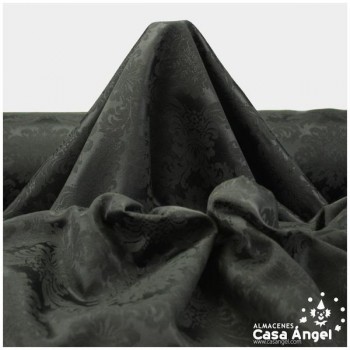 DAMASCO NEGRO DE BROCADO VICTORIANO SERIE MALAKA 280cm