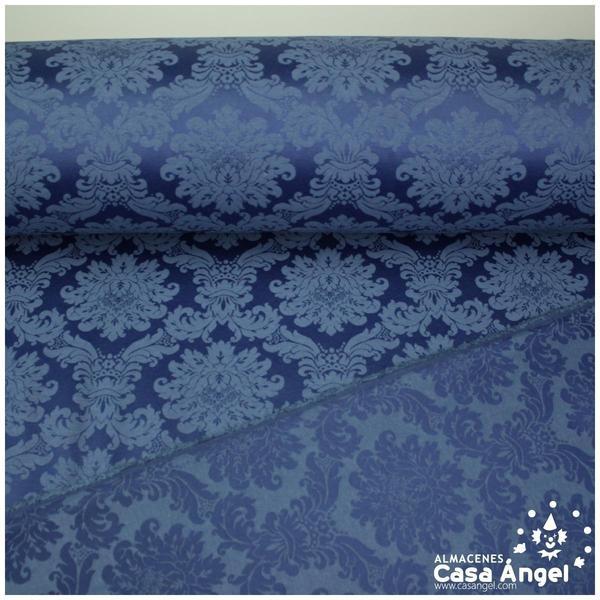 DAMASCO AZUL DUCADOS DE BROCADO VICTORIANO SERIE MALAKA 280cm