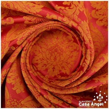 DAMASCO ROJO Y ORO DE BROCADO VICTORIANO SERIE MALAKA 280cm