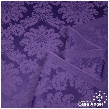 DAMASCO MORADO DE BROCADO VICTORIANO SERIE MALAKA 280cm