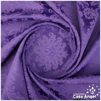 DAMASCO MORADO DE BROCADO VICTORIANO SERIE MALAKA 280cm