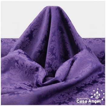 DAMASCO MORADO DE BROCADO VICTORIANO SERIE MALAKA 280cm