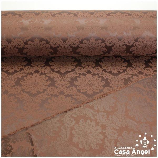 DAMASCO MARRÓN DE BROCADO VICTORIANO SERIE MALAKA 280cm