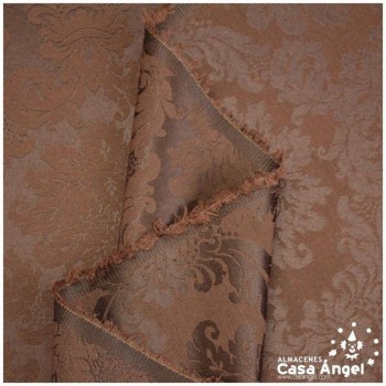 DAMASCO MARRÓN DE BROCADO VICTORIANO SERIE MALAKA 280cm
