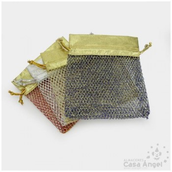 BOLSA RED DE MALLA CON CORDÓN SET DE 4