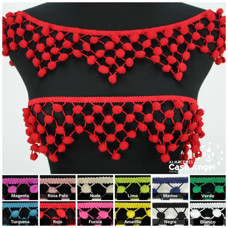 FLECO DE MADROÑOS GOYESCO CON REJILLA POLIÉSTER 10cm