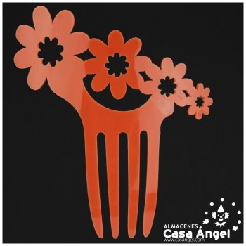 PEINECILLO FLAMENCO CON FLORES CALADAS INFANTIL