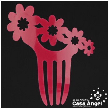 PEINECILLO FLAMENCO CON FLORES CALADAS INFANTIL