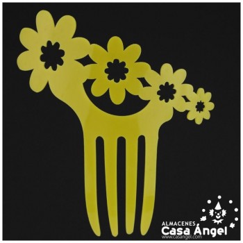 PEINECILLO FLAMENCO CON FLORES CALADAS INFANTIL
