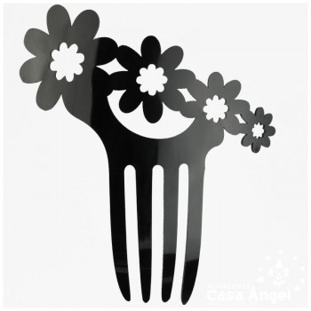 PEINECILLO FLAMENCO CON FLORES CALADAS INFANTIL