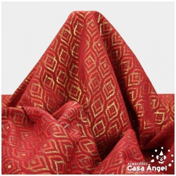 MANTELERÍA NAVIDAD ESTAMPADO LÚREX DE FILIGRANAS 150cm