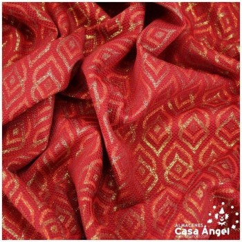 MANTELERÍA NAVIDAD ESTAMPADO LÚREX DE FILIGRANAS 150cm