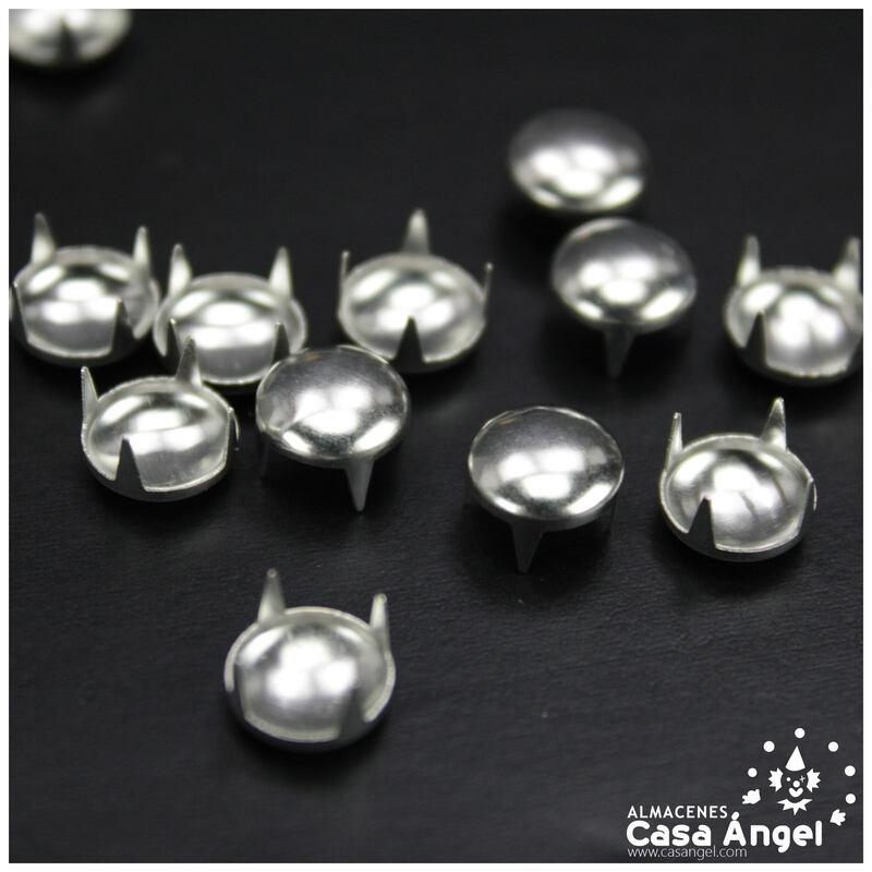 TACHAS SEMIESFÉRICAS PLATEADAS LATÓN 8mm