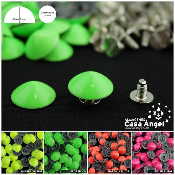 TACHA TORN BOTÓN CON TORNILLO 14mm BOLSA 10uds