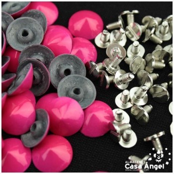 TACHA TORN BOTÓN CON TORNILLO 14mm BOLSA 10uds
