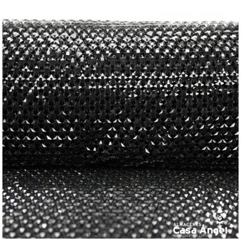 MALLA CON PEDRERÍA ACRÍLICA NEGRA SERIE ALMAS 120cm