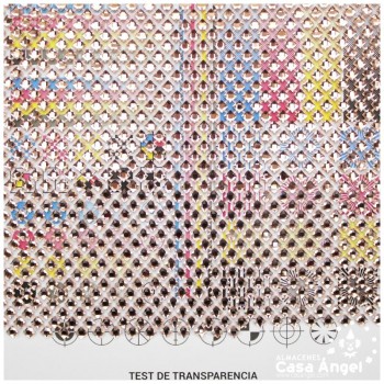 MALLA CON PEDRERÍA ACRÍLICA SALMÓN SERIE ALMAS 120cm