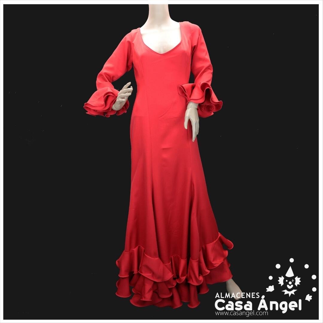 TRAJE DE FLAMENCA BAILE BIELÁSTICO ROJO
