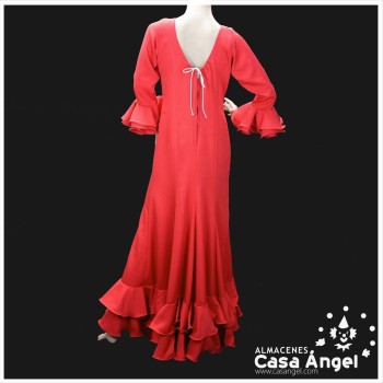 TRAJE DE FLAMENCA BAILE BIELÁSTICO ROJO