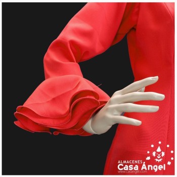 TRAJE DE FLAMENCA BAILE BIELÁSTICO ROJO