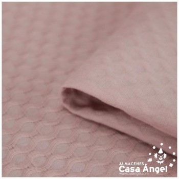 TELA PIQUÉ ROSA PANAL ABEJA SERIE NÁPOLES 180cm